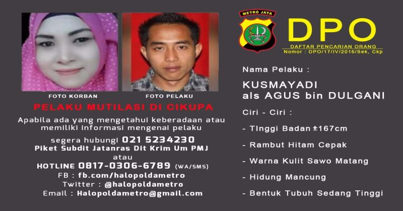 Polisi Sebar Identitas Pembunuh Wanita Hamil