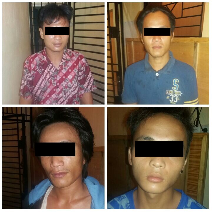 Berkelahi Diwarung Tuak, Empat Pria Diringkus