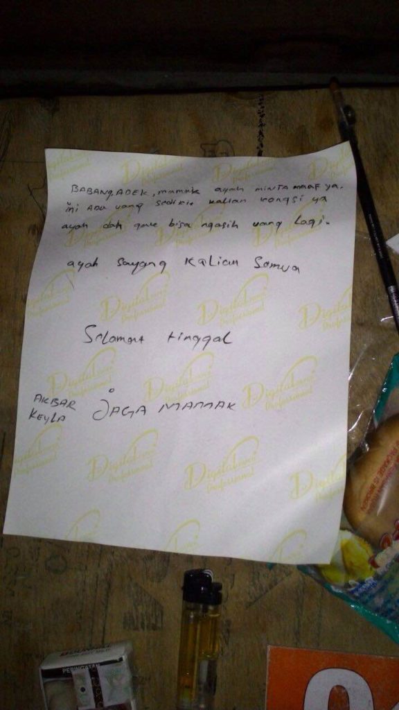 Pria Ini Menulis Surat Wasiat Untuk Anak Dan Istrinya Sebelum Bunuh Diri