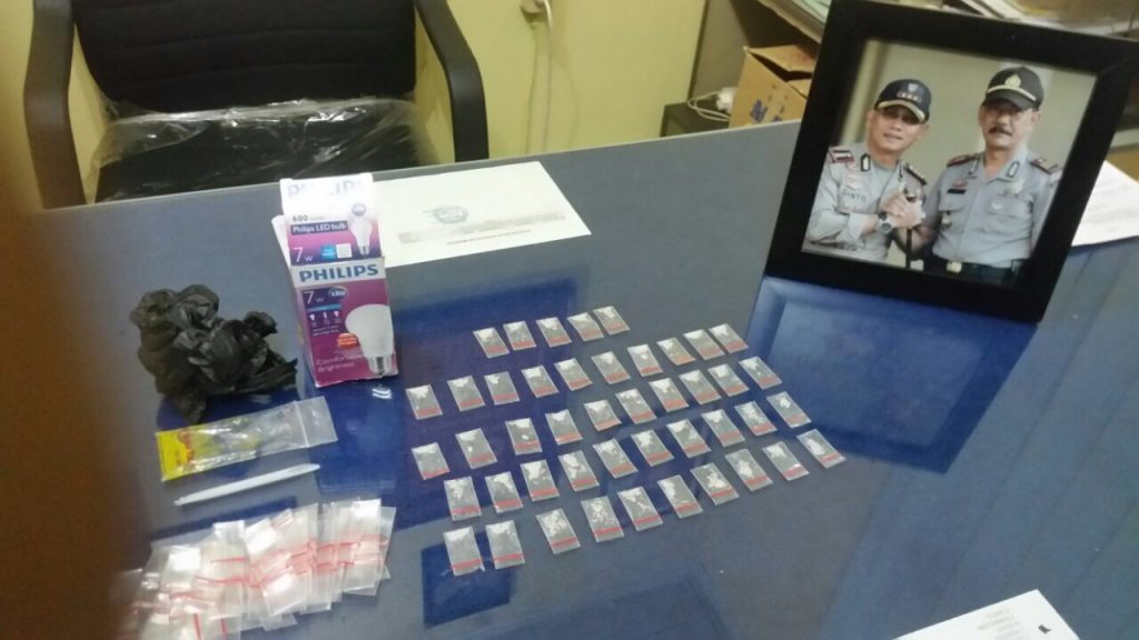 Polsek SKP Amankan Seorang Pria Beserta 45 Paket Kecil Sabu Siap Edar