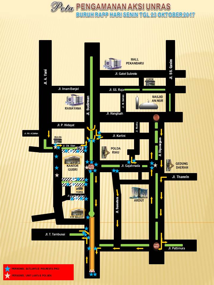 Unjuk Rasa Di Jalan Sudirman, Satlantas Lakukan Rekayasa Arus Lalu Lintas, Ini Petanya