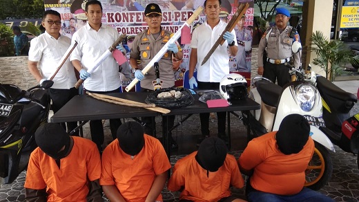 Empat Anggota Geng Motor Pelaku Penikaman Anggota Polri Berhasil Dibekuk