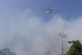Satgas Karhutla Tetap Standby Helikopter dan Pesawat