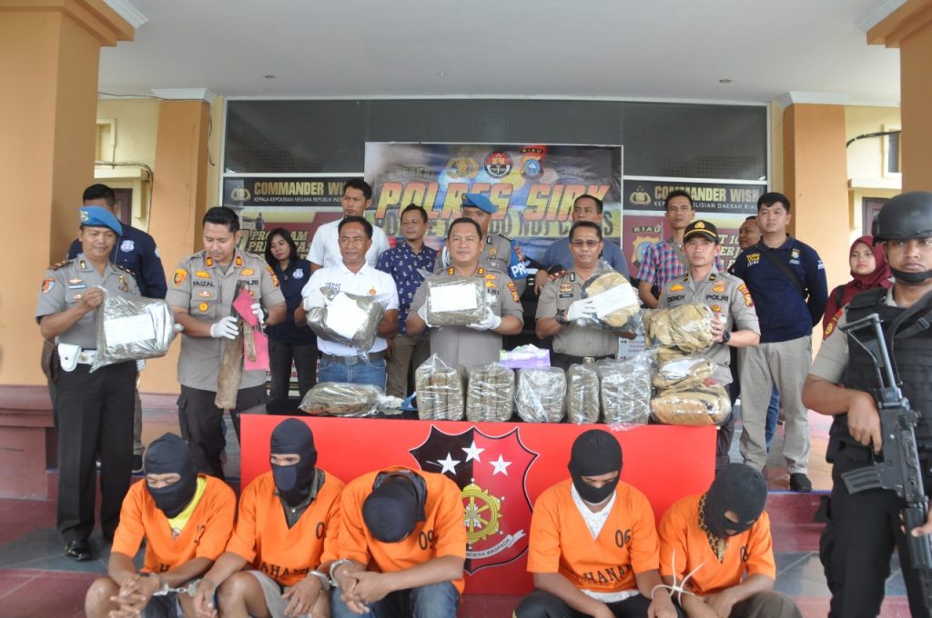 Polres Siak Berhasil Amankan Ganja Kering Senilai Rp 87 Juta