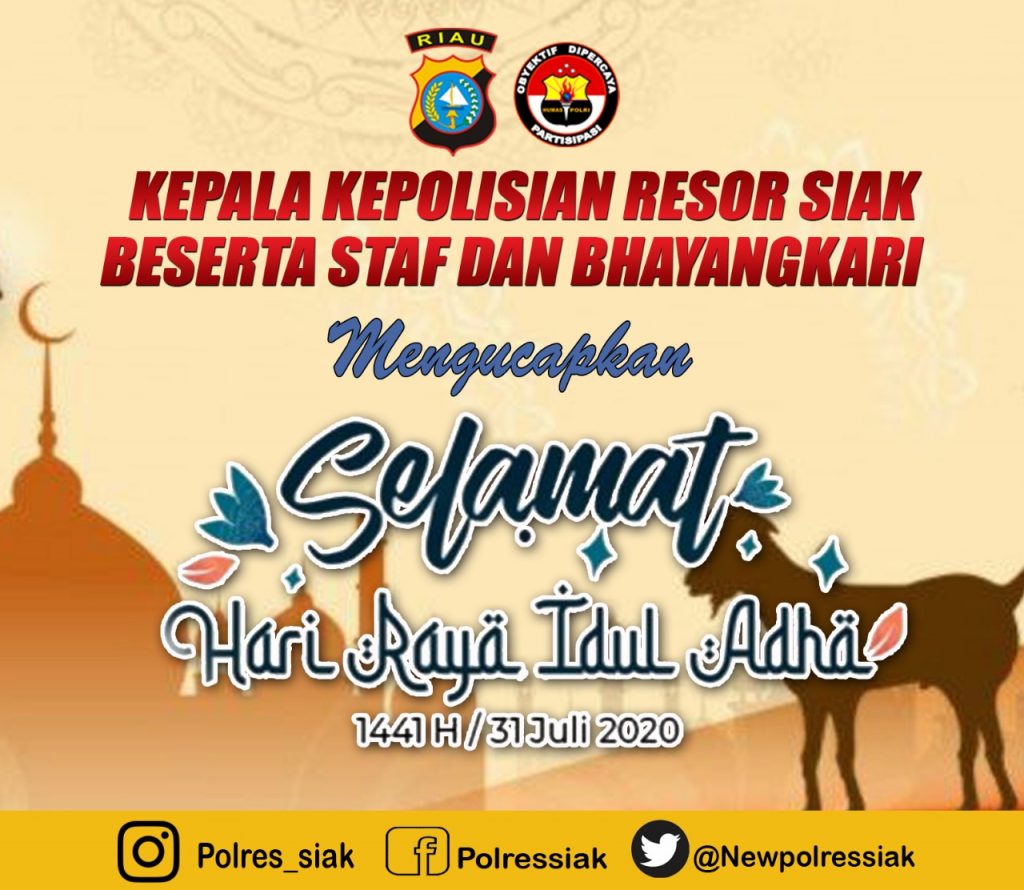 Idul Adha tahun 2020 ini Polres Siak sembelih 8 ekor sapi, AKBP Doddy : Maknai berqurban untuk membantu sesama