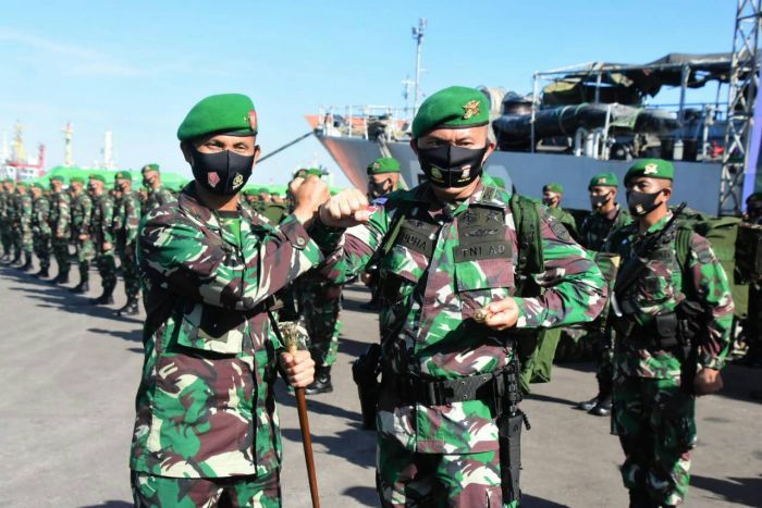 Danrem 031 Sambut Kepulangan 400 Prajurit Tugas di Perbatasan RI-RDTL