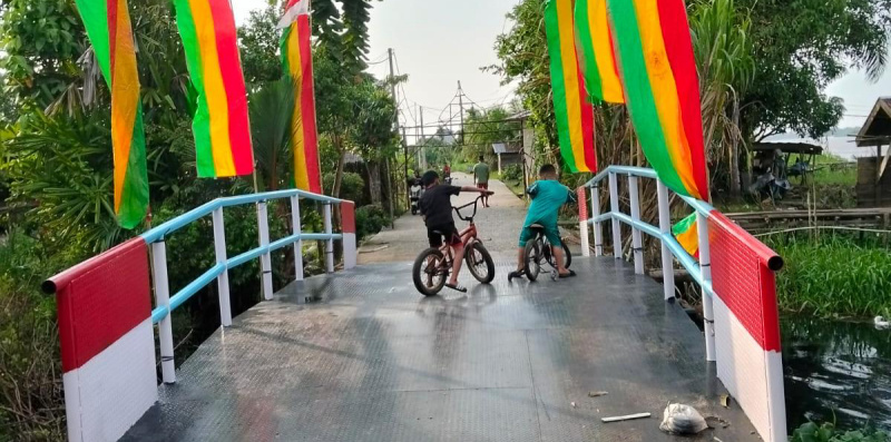 Kapolsek Teluk Meranti Berpesan: Jaga dan Rawat Bersama Jembatan Presisi Pangkalan Terap