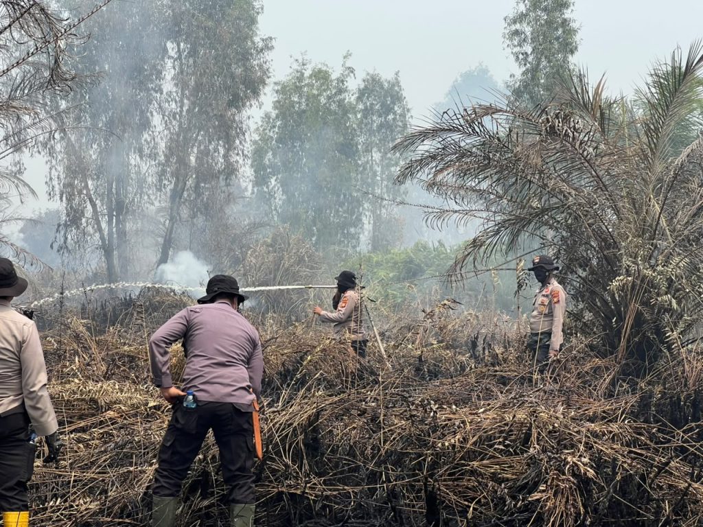 Karhutla di Dayun Siak, Water Bombing dan Alat Berat Dikerahkan
