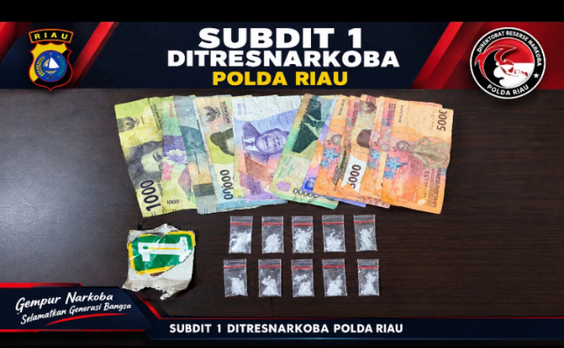 Polda Riau Tangkap Residivis Kasus Narkoba, Sita 2,14 Gram Sabu