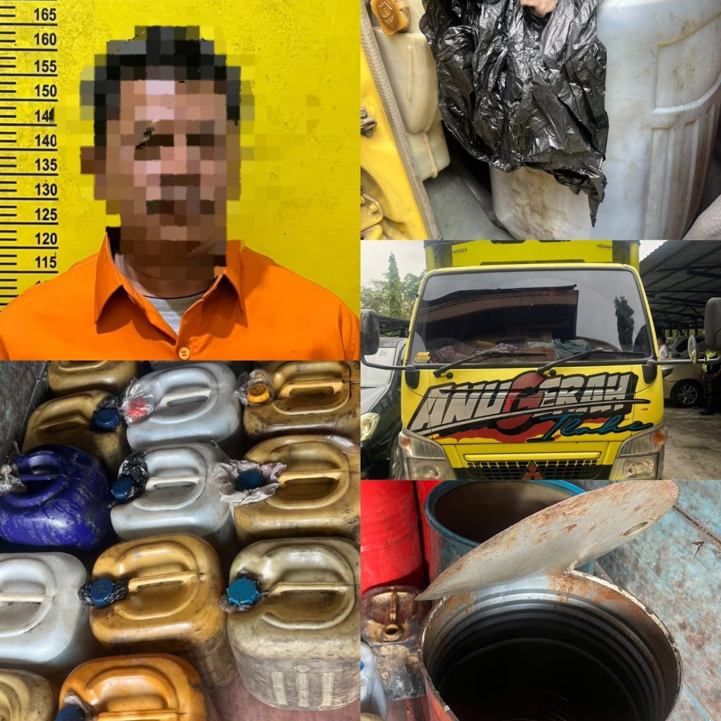 POLRES SIAK UNGKAP DUGAAN PENYALAHGUNAAN BBM SUBSIDI BIO SOLAR DI PERAWANG, 1,2 TON BBM DIAMANKAN